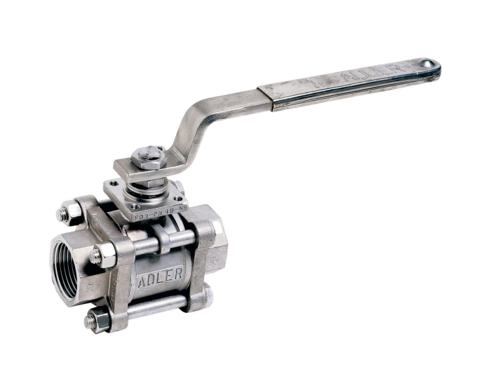 Stainless steel ball valve 713 3 piece body BW 1/2''